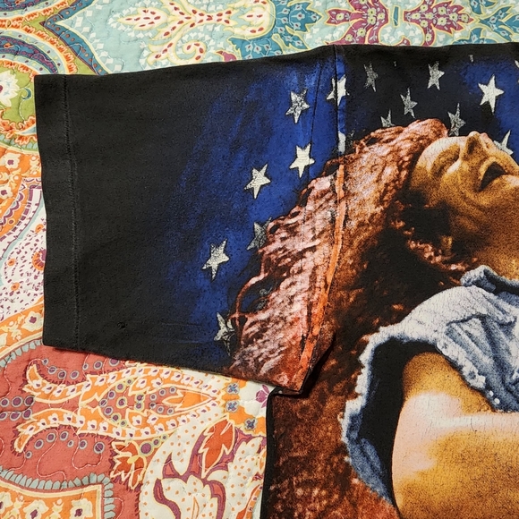 Vintage Winterland Productions Ted Nugent All Over Print | Early 90s Tee| Sz XL - Picture 7 of 14